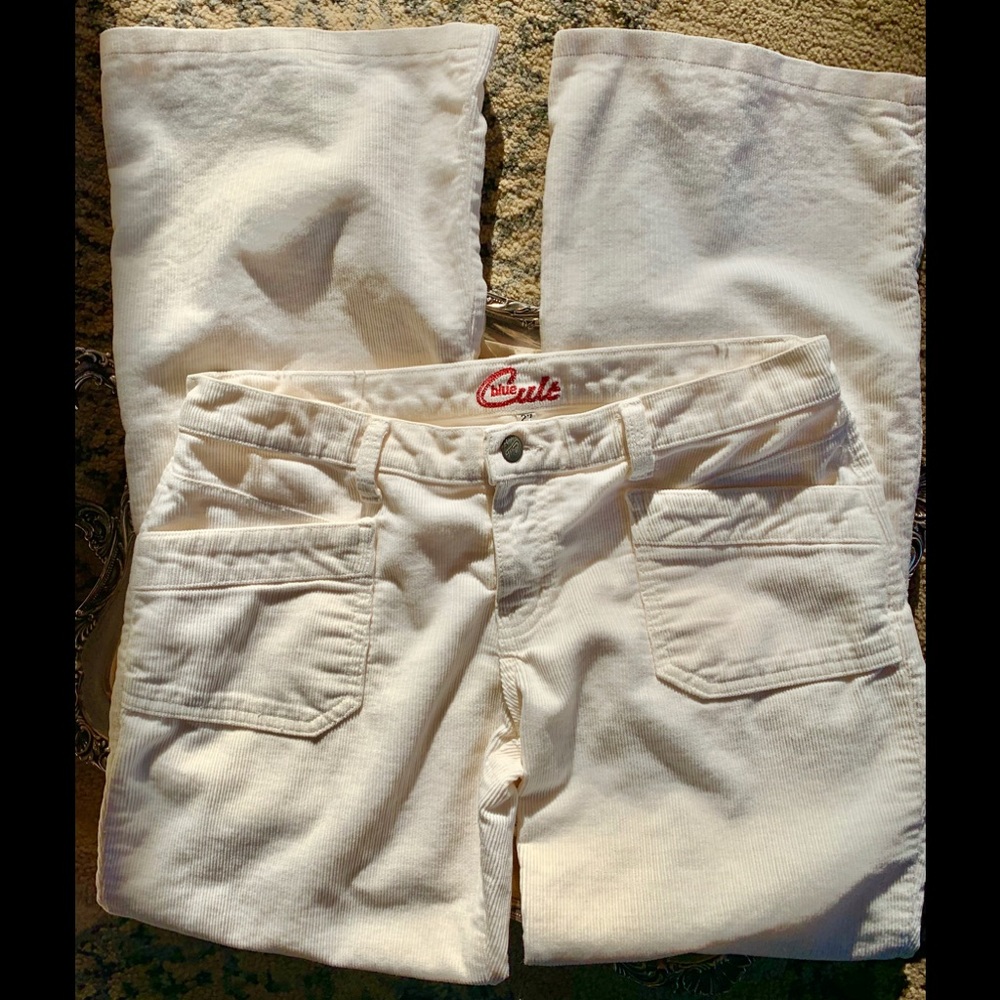 Vintage Blue Cult Cream Flare/Bootcut Corduroys